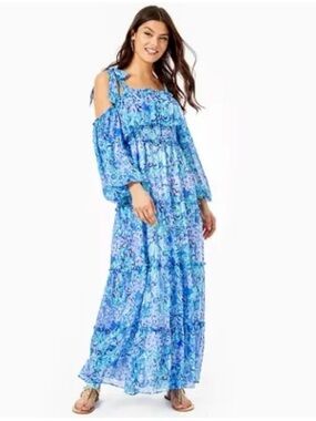 hadley smocked maxi dress Lilly Pulitzer Hadly Short Sleeve Smocked Dress
